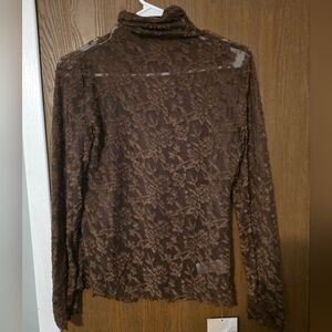 Chicwish Chocolate Lace Blouse